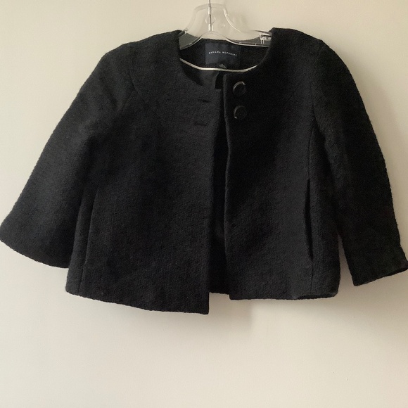 NWOT Banana Republic cropped tweed swing jacket. - Picture 1 of 12